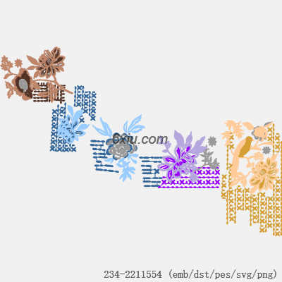 svg矢量绣花图下载