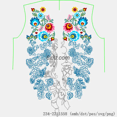 svg矢量绣花图下载