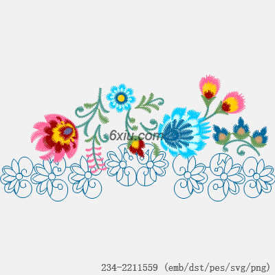 svg矢量绣花图下载