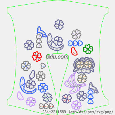 svg矢量绣花图下载