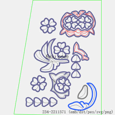 svg矢量绣花图下载