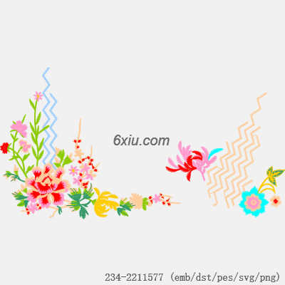 svg矢量绣花图下载