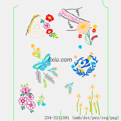 svg矢量绣花图下载