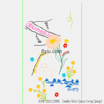 svg矢量绣花图下载