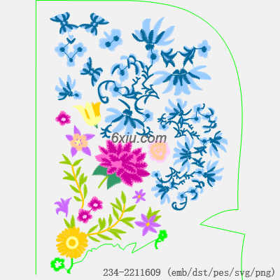 svg矢量绣花图下载
