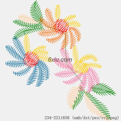 svg矢量绣花图下载