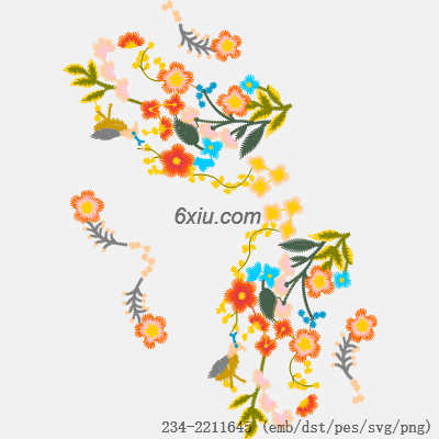 svg矢量绣花图下载