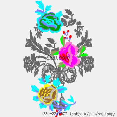 svg矢量绣花图下载
