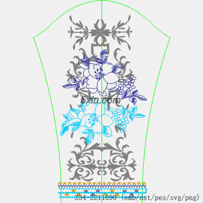svg矢量绣花图下载