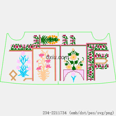 svg矢量绣花图下载