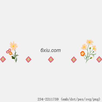 svg矢量绣花图下载
