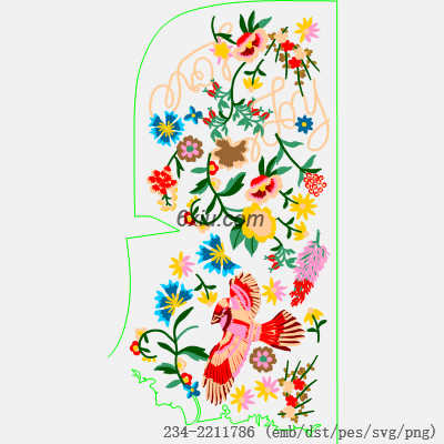 svg矢量绣花图下载