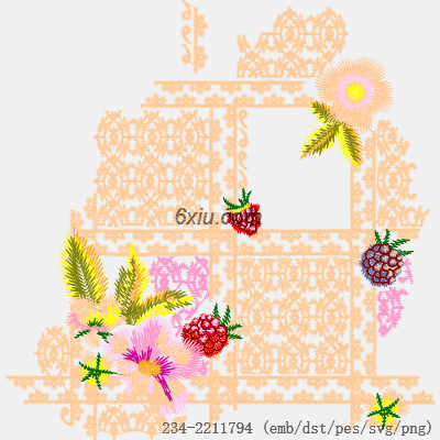 svg矢量绣花图下载