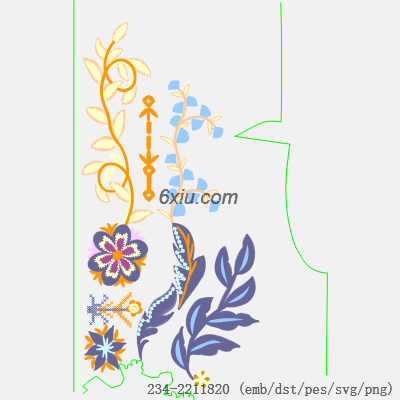 svg矢量绣花图下载