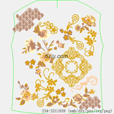 svg矢量绣花图下载