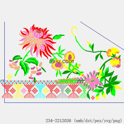 svg矢量绣花图下载