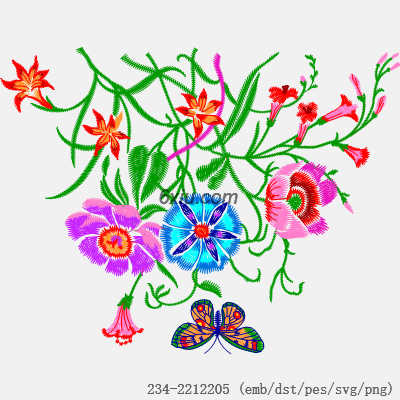 svg矢量绣花图下载