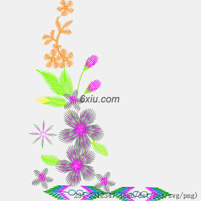 svg矢量绣花图下载
