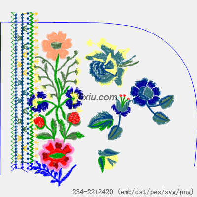 svg矢量绣花图下载