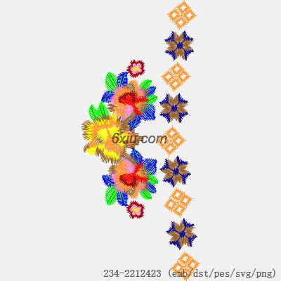 svg矢量绣花图下载