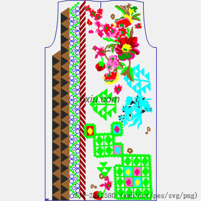 svg矢量绣花图下载