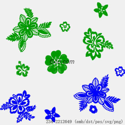 svg矢量绣花图下载