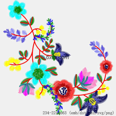 svg矢量绣花图下载