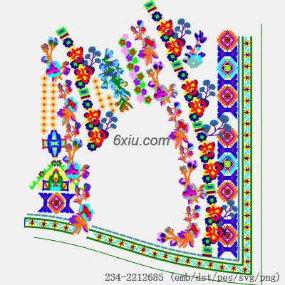 svg矢量绣花图下载