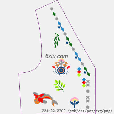 svg矢量绣花图下载