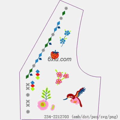 svg矢量绣花图下载