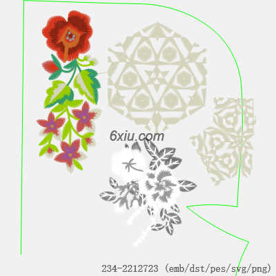 svg矢量绣花图下载