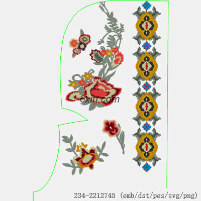 svg矢量绣花图下载