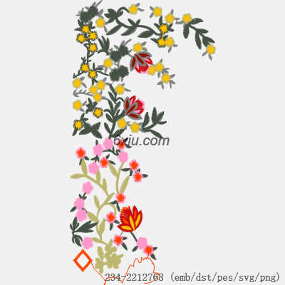 svg矢量绣花图下载