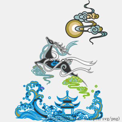 svg矢量绣花图下载