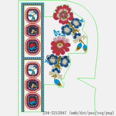 svg矢量绣花图下载