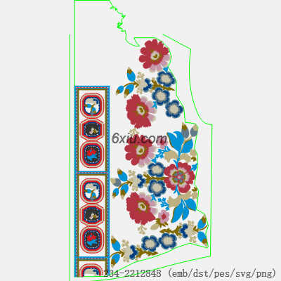 svg矢量绣花图下载