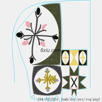 svg矢量绣花图下载