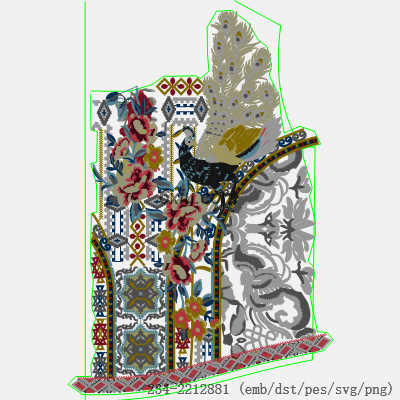 svg矢量绣花图下载