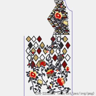 svg矢量绣花图下载