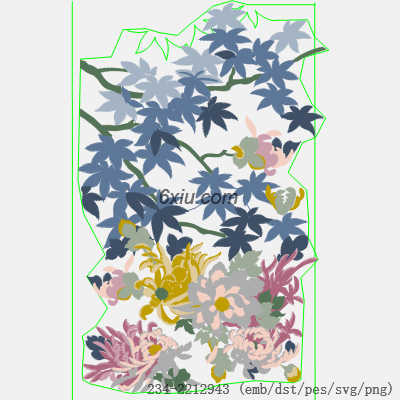 svg矢量绣花图下载