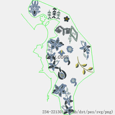 svg矢量绣花图下载