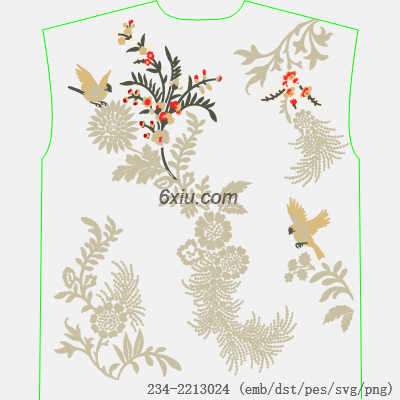 svg矢量绣花图下载