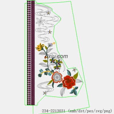 svg矢量绣花图下载