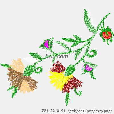 svg矢量绣花图下载