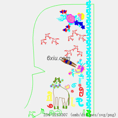 svg矢量绣花图下载