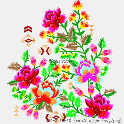 svg矢量绣花图下载