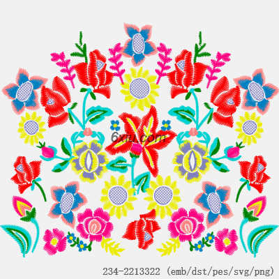 svg矢量绣花图下载