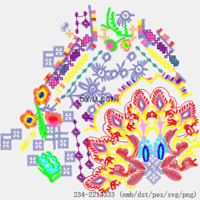 svg矢量绣花图下载
