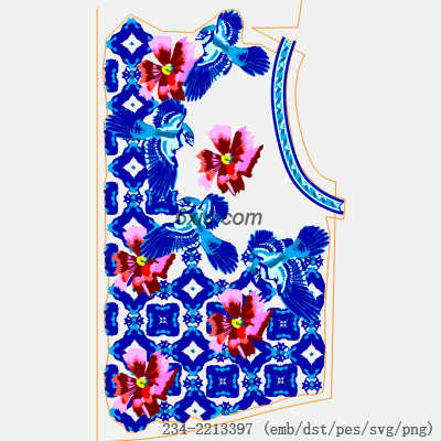 svg矢量绣花图下载