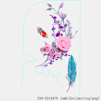 svg矢量绣花图下载
